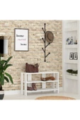 aden home senin evin senin dünyan Beyaz Ayakkabılık Rafı, Dekoratif Ayakkabılık, Ayakkabı Standı, Çok Amaçlı Raf, Mayk16 - 1