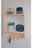 aden home senin evin senin dünyan Dekoratif Anahtar Askısı, Montessori Duvar Rafı, Anahtarlık, ANH07 - 1