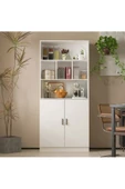 aden home senin evin senin dünyan Beyaz Çok Amaçlı Dolap, Mutfak Dolabı, Kitaplık, %100 Mdf Dolap, Mdlp15 - 1