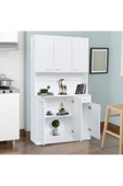 aden home senin evin senin dünyan Mutfak Dolabı, Beyaz Çok Amaçlı Dolap, %100 MDF Dolap, Hazır Mutfak Dolabı, Kiler Erzak Dolabı - 3