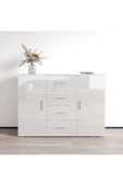 aden home senin evin senin dünyan Beyaz Dresuar, Çekmeceli Dresuar, Çekmeceli Dolap, Şifonyer, Çok Amaçlı Kapaklı Dolap, %100 MDF - 5