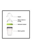 Comotomo Antikolik Silikon Biberon 2'li 150ml Pembe - Yavaş Akışlı (0-3 AY) Yenidoğan - 6