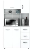aden home senin evin senin dünyan Hazır Mutfak Dolabı, Çok Amaçlı Mutfak Dolabı, Erzak Kiler Dolabı, Beyaz MDF, 180x100cm, MDLP30 - 6