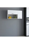 aden home senin evin senin dünyan 2 Kapaklı Beyaz Mutfak Rafı, Mutfak Dolabı, Duvar Rafı, Çok Amaçlı Raf, %100 Beyaz Mdf Mmrf01 - 1