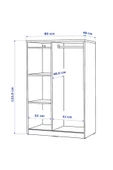 aden home senin evin senin dünyan Açık Gardırop, %100 MDF Beyaz Gardırop, Elbise Dolabı, MDF Beyaz Gardırop - 4