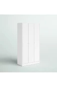 aden home senin evin senin dünyan Aria 3 Kapaklı 4 Raflı Gardırop, Elbise Dolabı, Çok Amaçlı Dolap, Mdf, M-grd02 - 4
