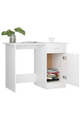aden home senin evin senin dünyan %100 MDF Çalışma Masası, Bilgisayar Masası, Kitaplıklı Çalışma Masası, Beyaz Ders Çalışma Masası - 6