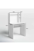 aden home senin evin senin dünyan %100 MDF Çalışma Masası, Bilgisayar Masası, Kitaplıklı Çalışma Masası, Beyaz Ders Çalışma Masası - 5