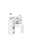 aden home senin evin senin dünyan %100 MDF Çalışma Masası, Bilgisayar Masası, Kitaplıklı Çalışma Masası, Beyaz Ders Çalışma Masası - 6