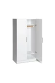 aden home senin evin senin dünyan 2 Kapaklı Beyaz Gardırop, %100 Mdf Gardırop, Elbise Dolabı, Çok Amaçlı Dolap - 7