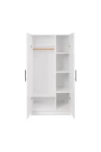 aden home senin evin senin dünyan 2 Kapaklı 6 Raflı Gardırop, Beyaz Gardırop, %100 Mdf Gardırop, Elbise Dolabı - 7