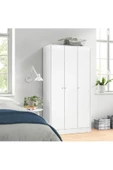 aden home senin evin senin dünyan Aria 3 Kapaklı 4 Raflı Gardırop, Elbise Dolabı, Çok Amaçlı Dolap, Mdf, M-grd02 - 1