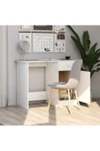 aden home senin evin senin dünyan %100 MDF Çalışma Masası, Bilgisayar Masası, Kitaplıklı Çalışma Masası, Beyaz Ders Çalışma Masası - 4