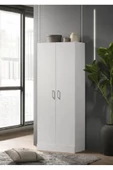 aden home senin evin senin dünyan Lumina 2 Kapaklı 4 Raflı Gardırop, Elbise Dolabı, Mdf, M-grd12 - 1