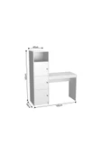 aden home senin evin senin dünyan %100 MDF Çalışma Masası, Bilgisayar Masası, Kitaplıklı Çalışma Masası, Beyaz Ders Çalışma Masası - 2