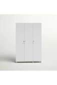 aden home senin evin senin dünyan 3 Kapaklı Çekmeceli Gardırop, %100 Mdf Gardırop, Elbise Dolabı, 190x120 Cm - 6
