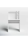aden home senin evin senin dünyan %100 MDF Çalışma Masası, Bilgisayar Masası, Kitaplıklı Çalışma Masası, Beyaz Ders Çalışma Masası - 4