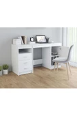 aden home senin evin senin dünyan %100 MDF Çalışma Masası, Bilgisayar Masası, Kitaplıklı Çalışma Masası, Beyaz Ders Çalışma Masası - 2