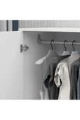 aden home senin evin senin dünyan 2 Kapaklı Çekmeceli Beyaz Gardırop, %100 Mdf Gardırop, Elbise Dolabı - 3
