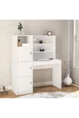 aden home senin evin senin dünyan %100 MDF Çalışma Masası, Bilgisayar Masası, Kitaplıklı Çalışma Masası, Beyaz Ders Çalışma Masası - 1