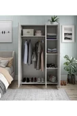 aden home senin evin senin dünyan 3 Kapaklı Çekmeceli Gardırop, %100 Mdf Gardırop, Elbise Dolabı, 190x120 Cm - 2