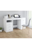 aden home senin evin senin dünyan %100 MDF Çalışma Masası, Bilgisayar Masası, Kitaplıklı Çalışma Masası, Beyaz Ders Çalışma Masası - 1