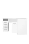 aden home senin evin senin dünyan Kitaplıklı Çalışma Masası, %100 MDF Beyaz Çalışma Masası, Ofis Çalışma Masası, L Masa, CM91 - 3