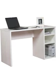 aden home senin evin senin dünyan Kitaplıklı Çalışma Masası, Bilgisayar Masası, %100 Beyaz MDF Ofis Çalışma Masası CM107 - 3