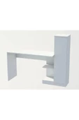 aden home senin evin senin dünyan Beyaz Kitaplıklı Çalışma Masası, Mdf Çalışma Masası, Bilgisayar Masası, Ofis Çalışma Masası - 4