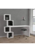 aden home senin evin senin dünyan Kitaplıklı Çalışma Masası, %100 MDF Beyaz Çalışma Masası, Ofis Çalışma Masası, Genç Odası, CM103 - 1