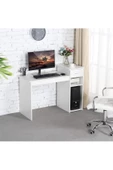 aden home senin evin senin dünyan Kitaplıklı Çalışma Masası, %100 Beyaz MDF Çekmeceli Çalışma Masası, Ofis Çalışma Masası, CM101 - 2