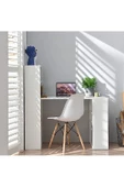 aden home senin evin senin dünyan %100 Mdf Kitaplıklı Çalışma Masası, Beyaz Çalışma Masası, Ders Çalışma Masası - 4