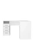aden home senin evin senin dünyan Kitaplıklı Çalışma Masası, %100 MDF Beyaz Çalışma Masası, Ofis Çalışma Masası, L Masa, CM91 - 5