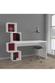 aden home senin evin senin dünyan Kitaplıklı Çalışma Masası, %100 MDF Beyaz Çalışma Masası, Ofis Çalışma Masası, Genç Odası, CM92 - 2