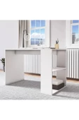 aden home senin evin senin dünyan Beyaz Çalışma Masası, Kitaplıklı Çalışma Masası, Ofis Çalışma Masası, Ders Çalışma Masası - 2