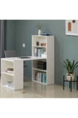 aden home senin evin senin dünyan Beyaz Çalışma Masası, Kitaplıklı Çalışma Masası, Ofis Çalışma Masası, Ders Çalışma Masası - CM86 - 1