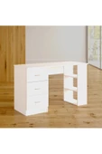 aden home senin evin senin dünyan Kitaplıklı Çalışma Masası, %100 MDF Beyaz Çalışma Masası, Genç Odası, CM89 - 2