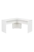 aden home senin evin senin dünyan Beyaz Çalışma Masası, Ofis Çalışma Masası, Kitaplıklı Çalışma Masası, 140x140cm - CM73 - 7