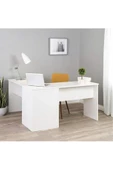 aden home senin evin senin dünyan Beyaz Çalışma Masası, Ofis Çalışma Masası, Kitaplıklı Çalışma Masası, 140x140cm - CM73 - 3