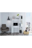 aden home senin evin senin dünyan Beyaz Çalışma Masası, %100 Mdf Kitaplıklı Çalışma Masası, Bilgisayar Masası, Ders Çalışma Masası - 1