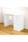 aden home senin evin senin dünyan Kitaplıklı Çalışma Masası, %100 Mdf Beyaz Çalışma Masası, Ofis Çalışma Masası, Genç Odası - 5