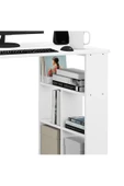 aden home senin evin senin dünyan Kitaplıklı Dekoratif Çalışma Masası, %100 Mdf Beyaz Çalışma Masası, Ders Çalışma Masası - Cm59 - 3