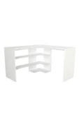 aden home senin evin senin dünyan Kitaplıklı Çalışma Masası, Beyaz Çalışma Masası, Ders Çalışma Masası, L Ofis Masası, 120x120 - CM63 - 4