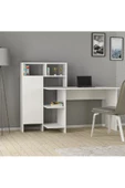 aden home senin evin senin dünyan Beyaz Çalışma Masası, Kitaplıklı Çalışma Masası, Ofis Çalışma Masası, Ders Çalışma Masası - 4