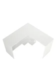 aden home senin evin senin dünyan Kitaplıklı Çalışma Masası, Beyaz Çalışma Masası, Ders Çalışma Masası, L Ofis Masası, 120x120 - CM63 - 6