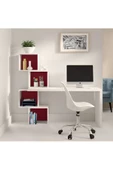 aden home senin evin senin dünyan Kitaplıklı Çalışma Masası, %100 MDF Beyaz Çalışma Masası, Ofis Çalışma Masası, Genç Odası, CM92 - 1