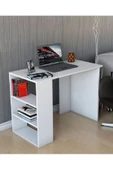 aden home senin evin senin dünyan Kitaplıklı Çalışma Masası, Beyaz Çalışma Masası, Ders Çalışma Masası, Ofis Masası 100x50cm - CM61 - 1