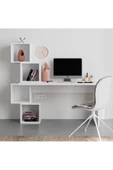 aden home senin evin senin dünyan Beyaz Çalışma Masası, Kitaplıklı Çalışma Masası, Ofis Çalışma Masası, Ders Çalışma Masası- CM74 - 1