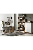 aden home senin evin senin dünyan Kitaplıklı Çalışma Masası, %100 MDF Beyaz Çalışma Masası, Ofis Çalışma Masası, Genç Odası, CM92 - 4