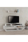 aden home senin evin senin dünyan Beyaz TV ünitesi, MDF TV ünitesi, Kapaklı Raflı TV Sehpa Ünitesi, Beyaz MDF TV Ünitesi Konsol - 1